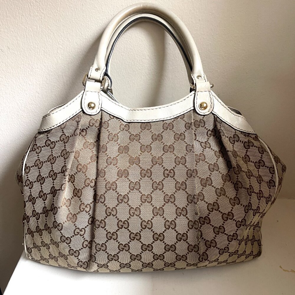 Auc Gucci GG Monogram Canvas Sukey Bag - Picture 3 of 12
